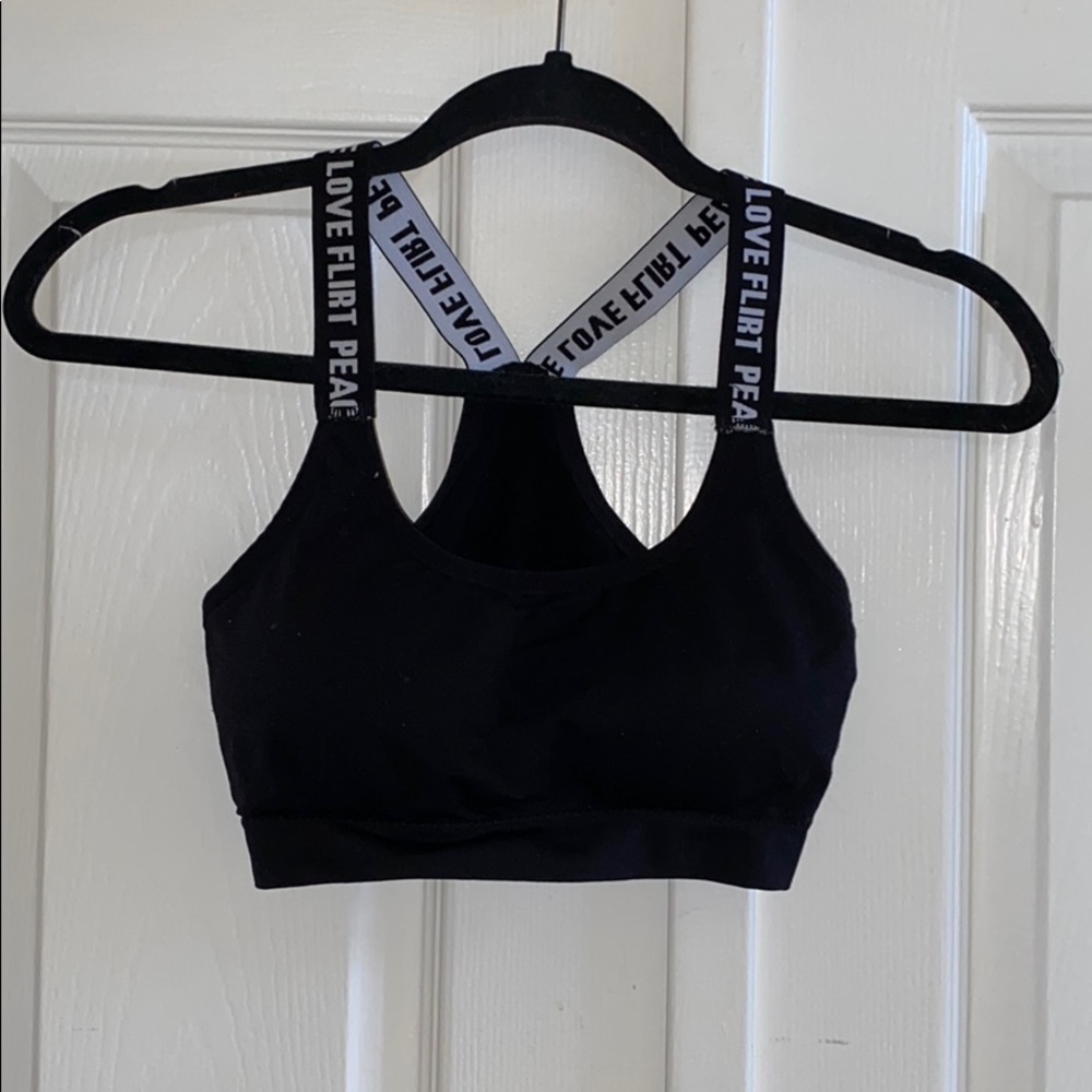 NWOT UO Black Lettering Cropped Tank Bralette